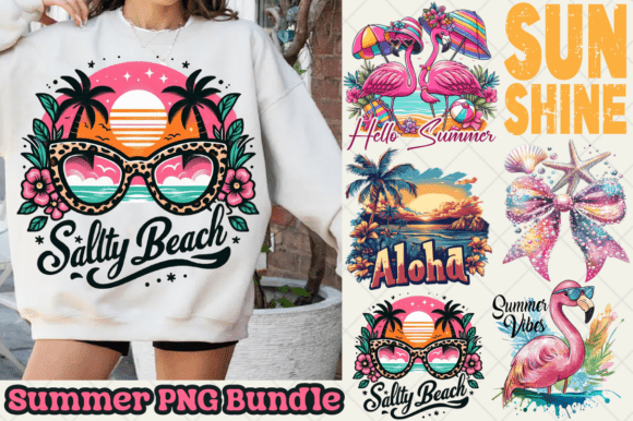 Download Trendy Summer Bundle PNG, Vintage Summer - Summer bundle Collection