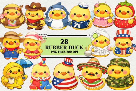 Download Kawaii Rubber Duck Clipart Bundle - Duck Collection