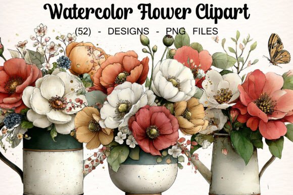 Download Watercolor Flower Clipart - Watercolor flower clipart Collection