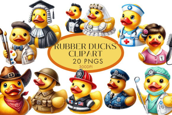 Download Rubber Duck Clipart Watercolour Bundle - Duck Collection