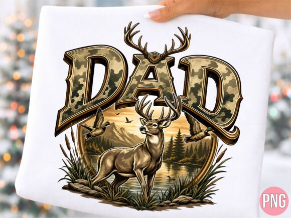 Download Camo Dad Deer Duck Hunting PNG T-shirt - Duck Collection