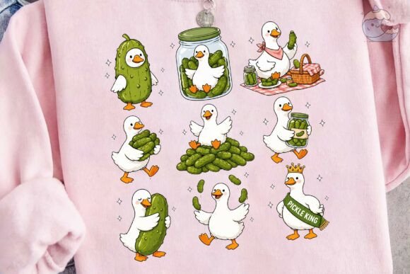 Download Cute Duck and Pickle PNG Clipart Bundle - Duck Collection