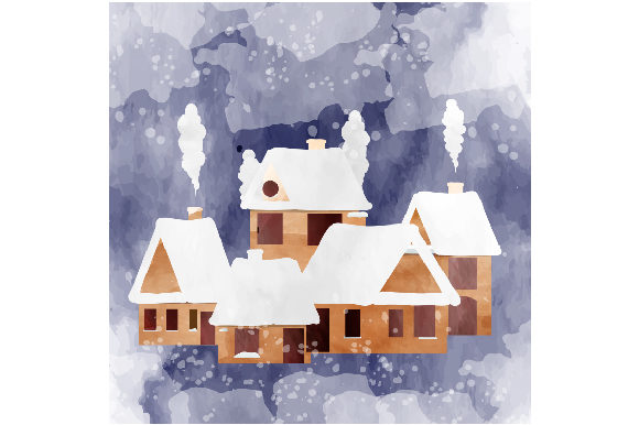 Download Christmas Village Watercolor - Christmas village watercolor Collection